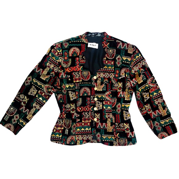 Vintage Tapestry Embroidered Avant Garde Blazer Jacket - Picture 13 of 13